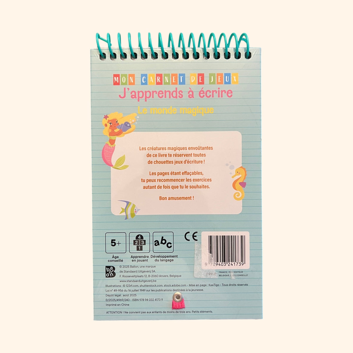 J'apprends à écrire - Le Monde magique | Cahier d'exercices 5-7 ans