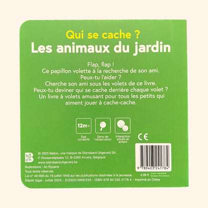 Qui se cache ? Les animaux du jardin - Livre cartonnné dès 2 ans
