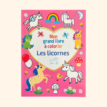 Mon grand livre à colorier - Les licornes (3-7 ans)