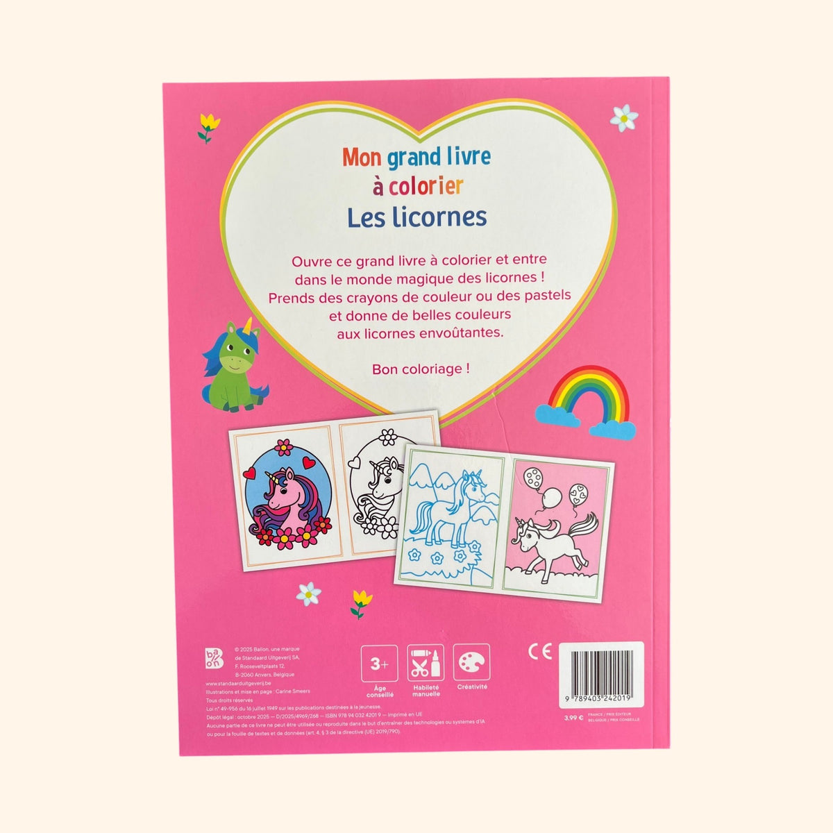Mon grand livre à colorier - Les licornes (3-7 ans)