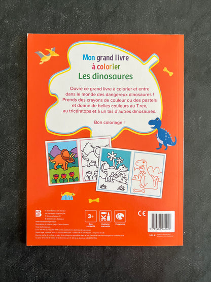 Mon grand livre à colorier - les dinosaures