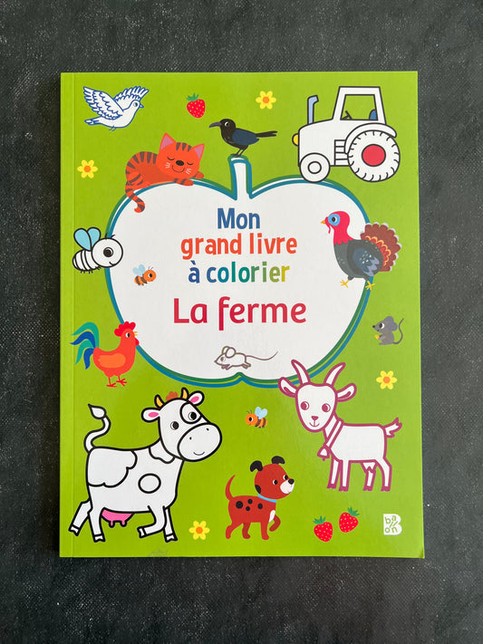 Mon grand livre à colorier - la ferme