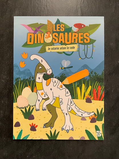 Je colorie selon le code - les dinosaures