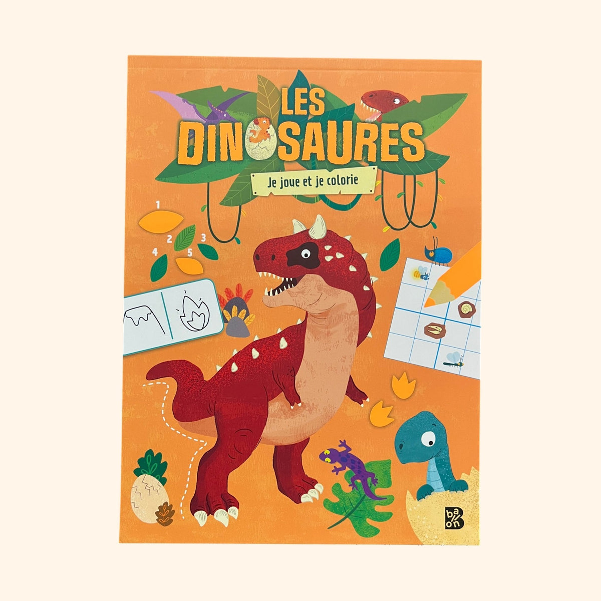 Je joue et je colorie - Les dinosaures | Dès 4 ans