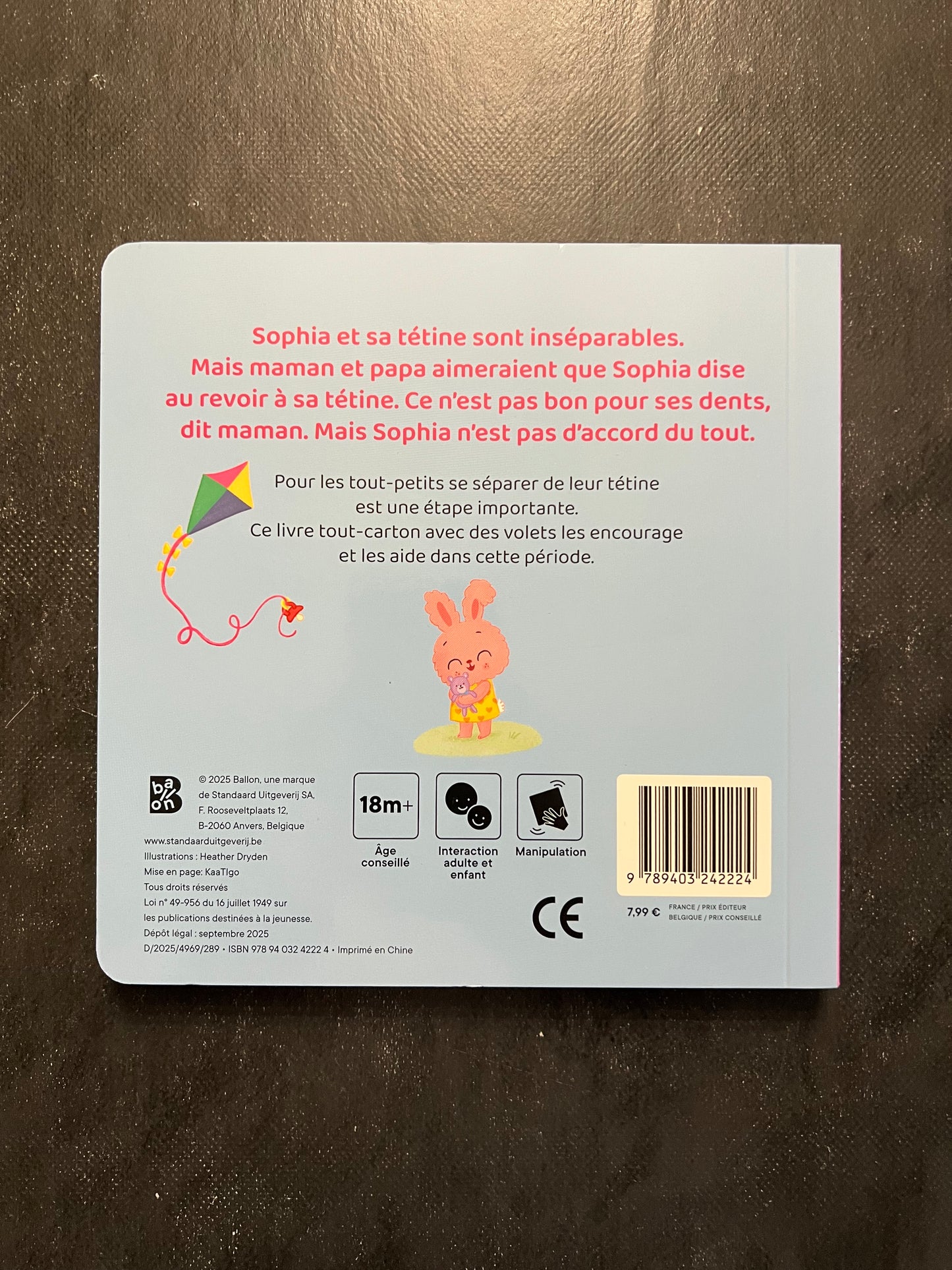 Livre à volets je grandis - finis la tétine