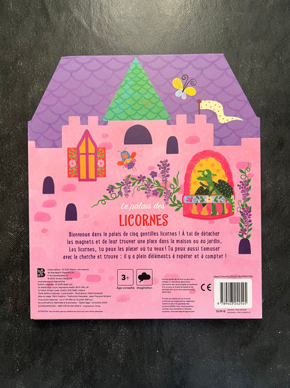 Livre à jouer avec des magnets - le palais des licornes