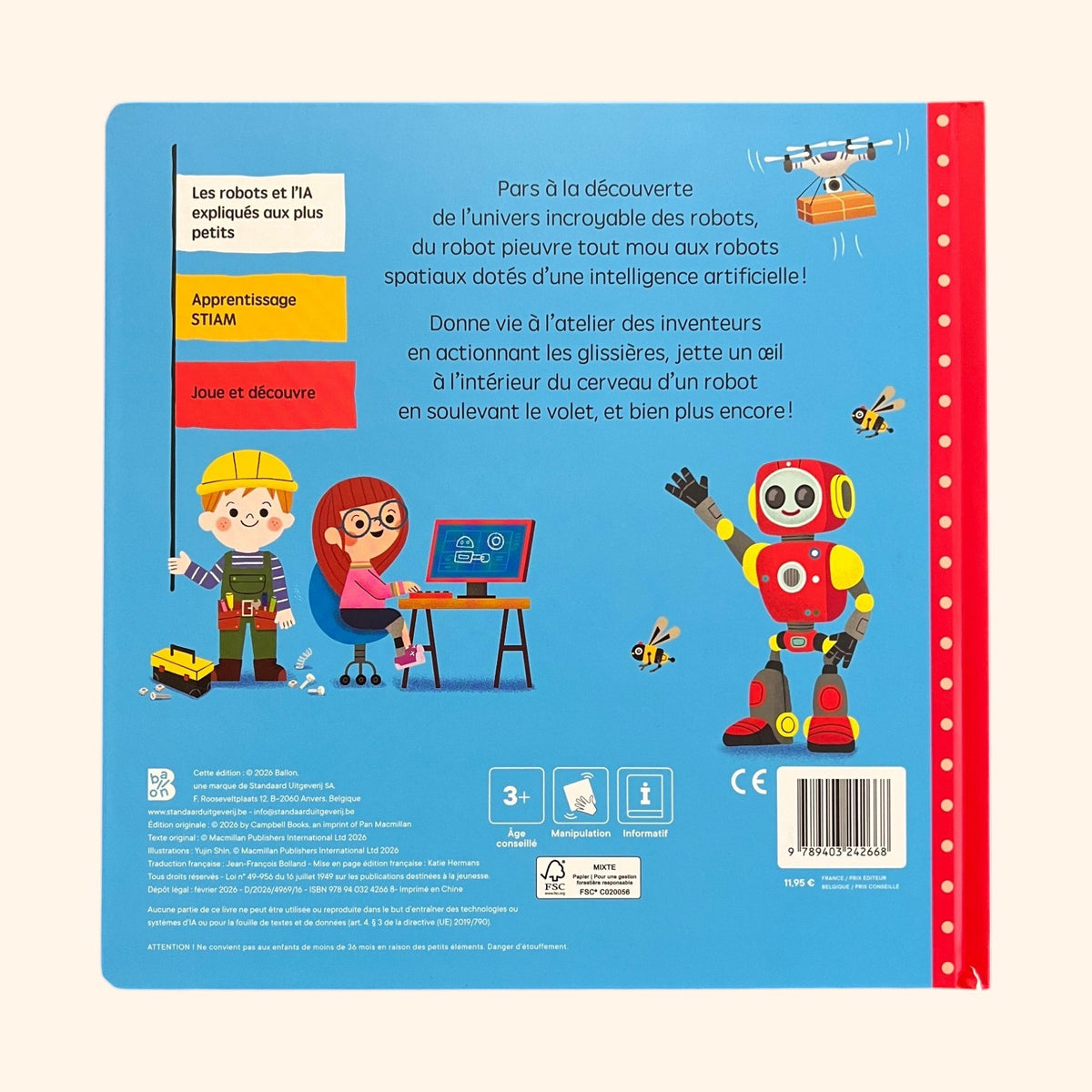 Je découvre les robots - Livre-jeu d'apprentissage STIAM 4-7 ans