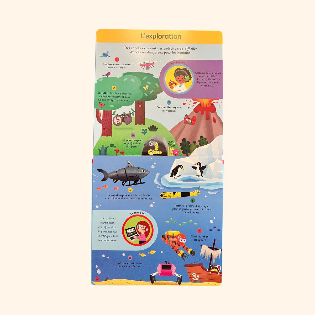 Je découvre les robots - Livre-jeu d'apprentissage STIAM 4-7 ans