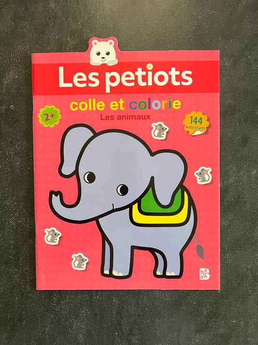 Les petiots colle et colorie - les animaux