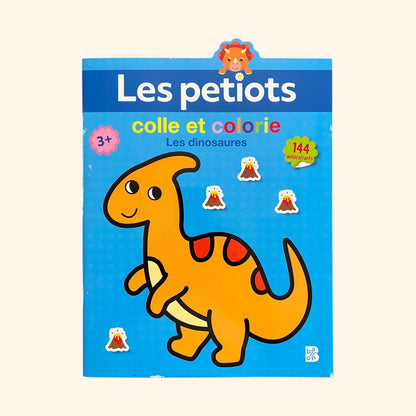 Les petiots colle et colorie - les dinosaures (3-6 ans)