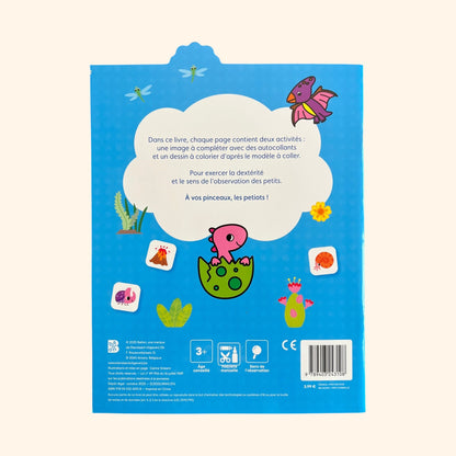 Les petiots colle et colorie - les dinosaures (3-6 ans)
