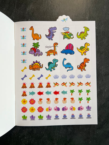 Les petiots colle et colorie - les dinosaures