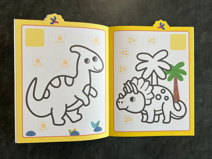 Les petiots colle et colorie - les dinosaures (3-6 ans)