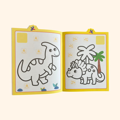 Les petiots colle et colorie - les dinosaures (3-6 ans)