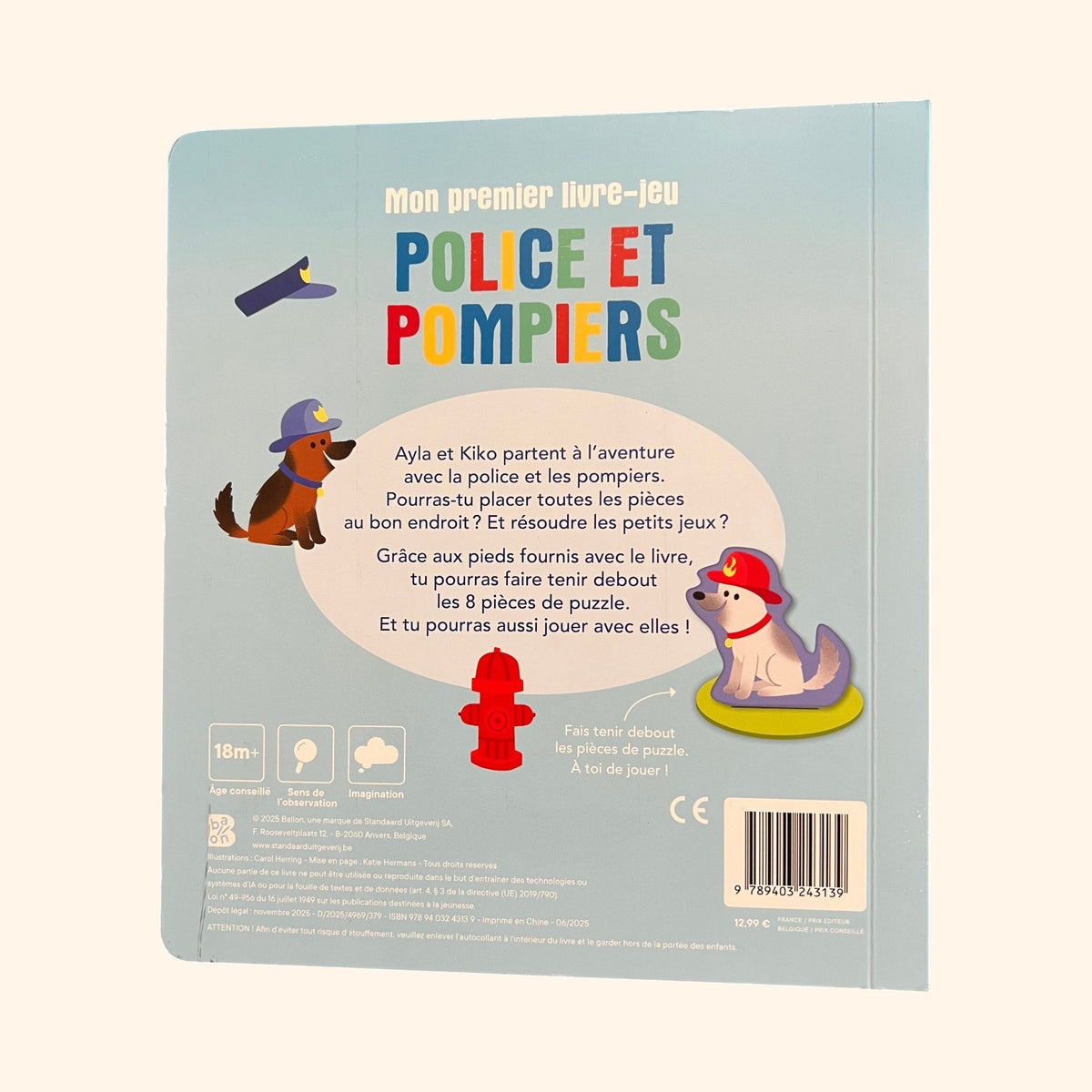 Mon premier livre-jeu - Police et pompiers (3-5 ans)