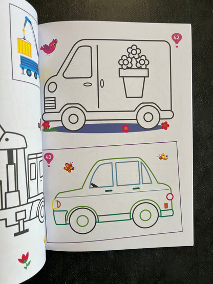 100 coloriages - les transports