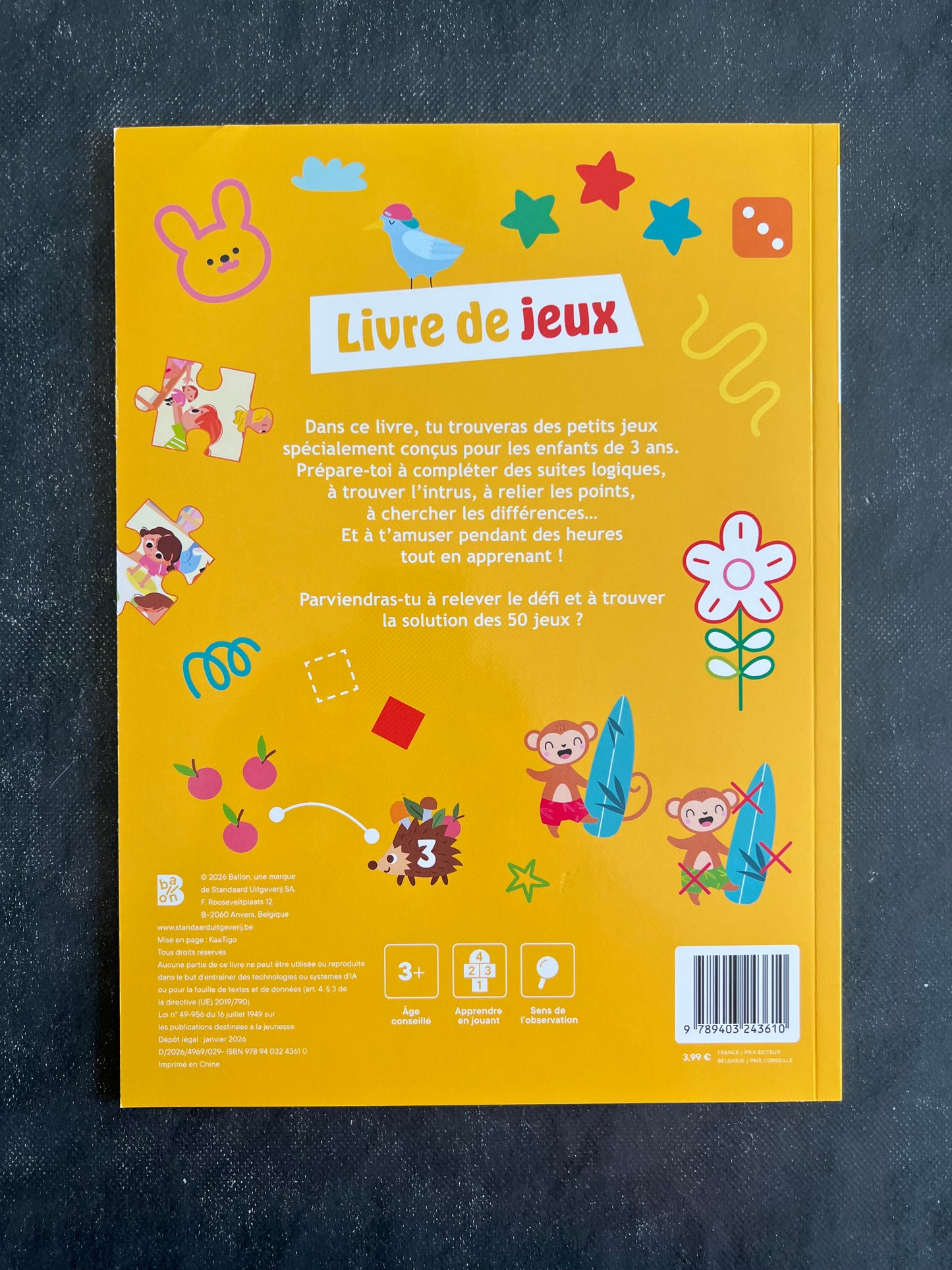 Livre de jeux - dès 3 ans