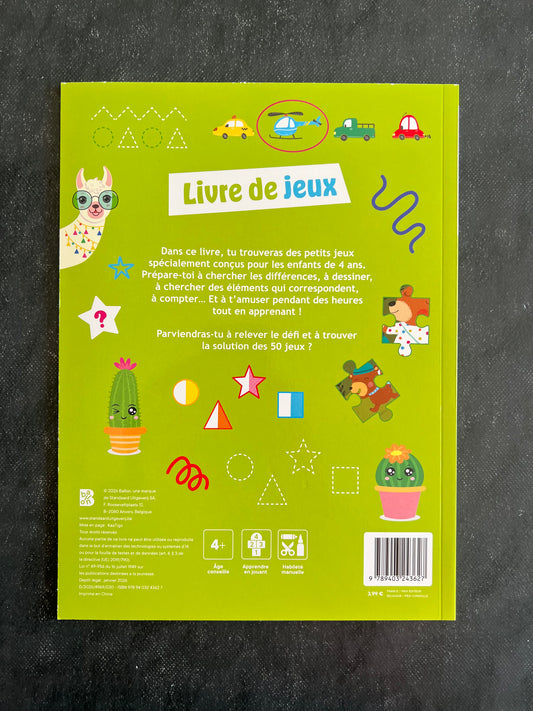 Livre de jeux - dès 4 ans