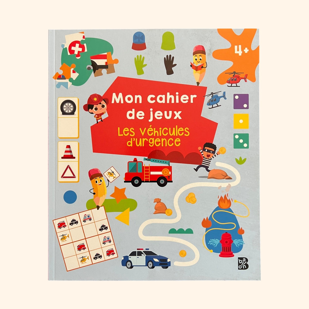 Mon cahier de jeux - Les véhicules d'urgence | 5-7 ans