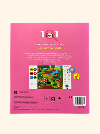 101 choses à trouver et à coller - Les bébés animaux | Dès 3 ans