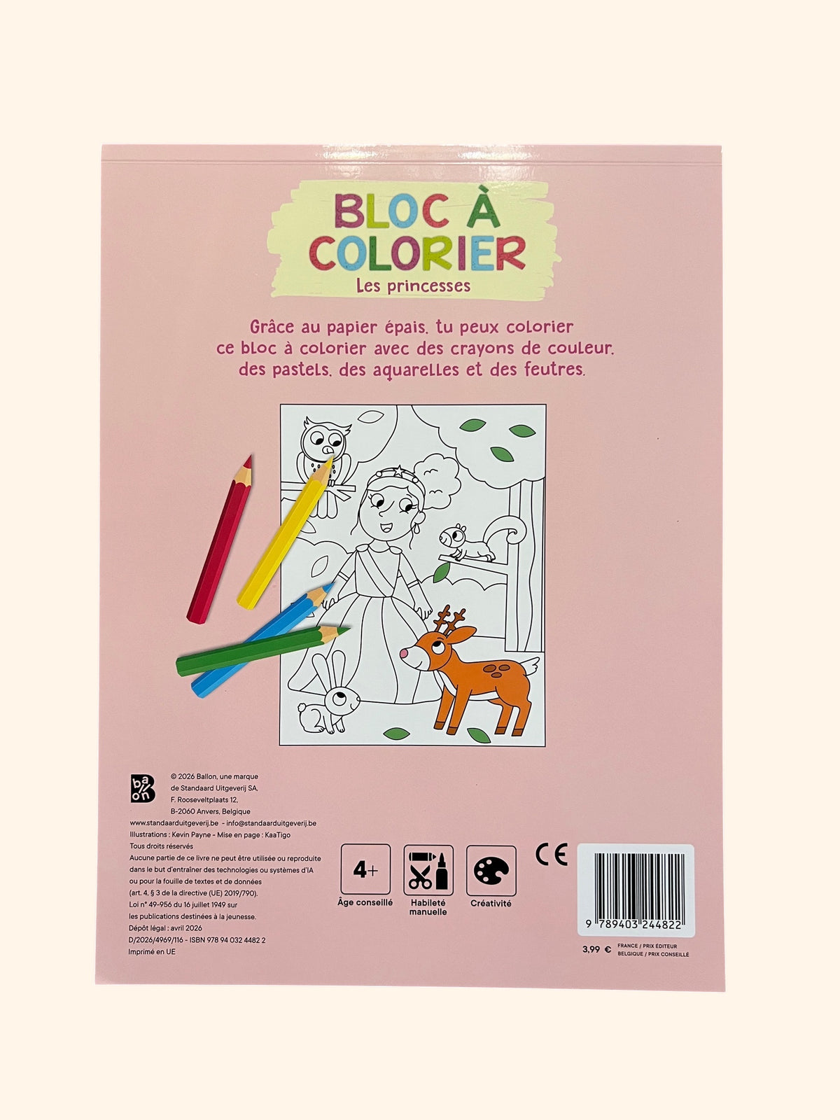 Bloc à colorier - Les princesses | Dès 3 ans