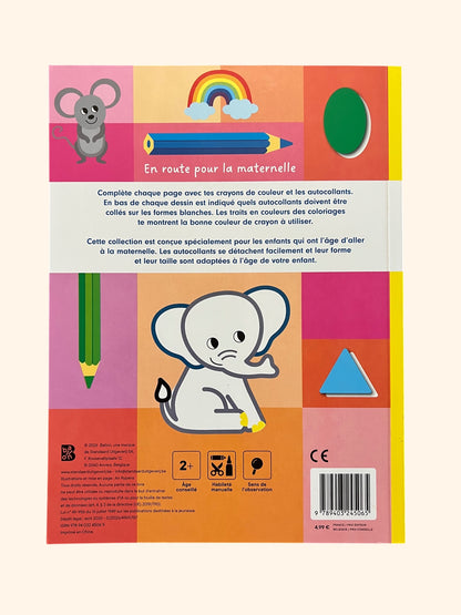En route pour la maternelle - Coller et colorier - Les animaux | Dès 2 ans