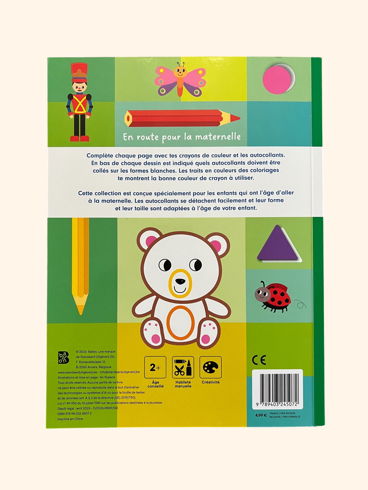 En route pour la maternelle - Coller et colorier - Les mots | Dès 2 ans