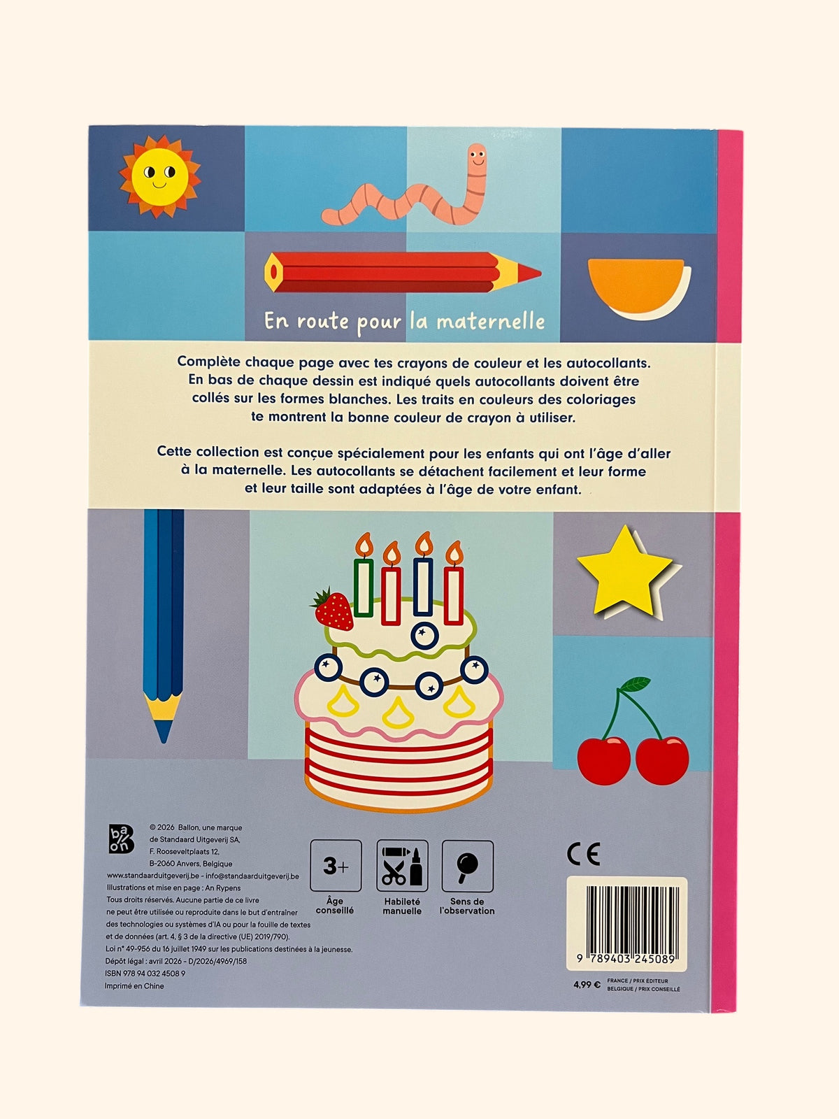 En route pour la maternelle - Coller et colorier | Dès 3 ans