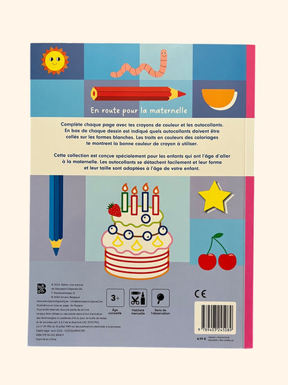 En route pour la maternelle - Coller et colorier | Dès 3 ans