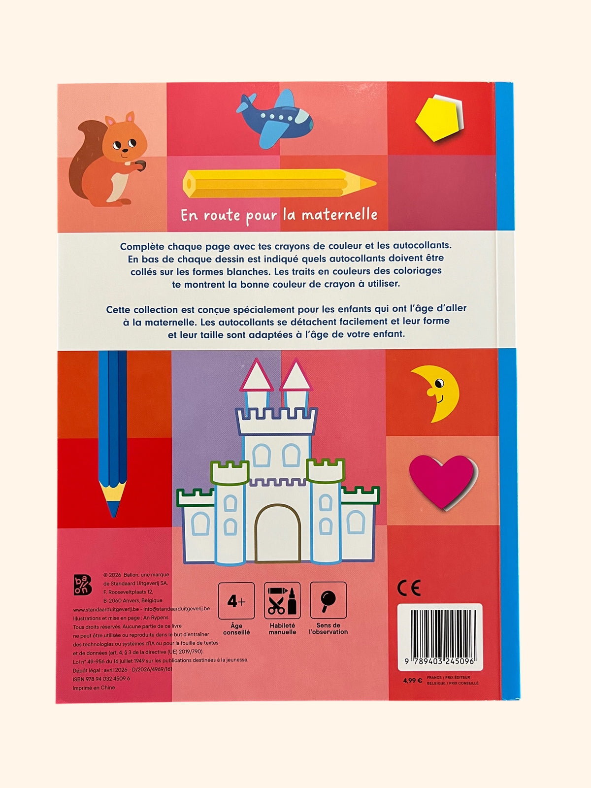 En route pour la maternelle - Coller et colorier | Dès 4 ans