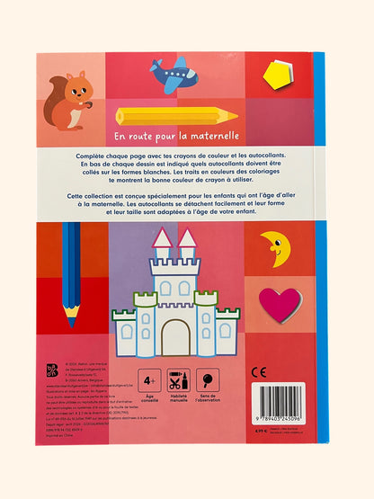 En route pour la maternelle - Coller et colorier | Dès 4 ans