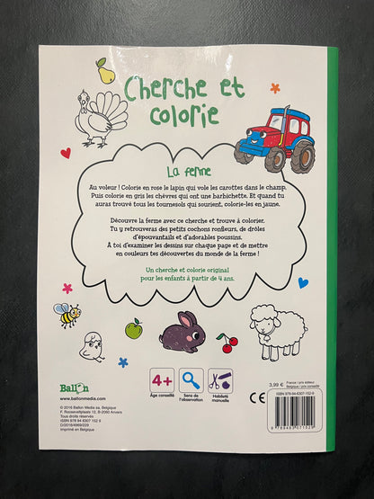 Cherche et colorie - la ferme