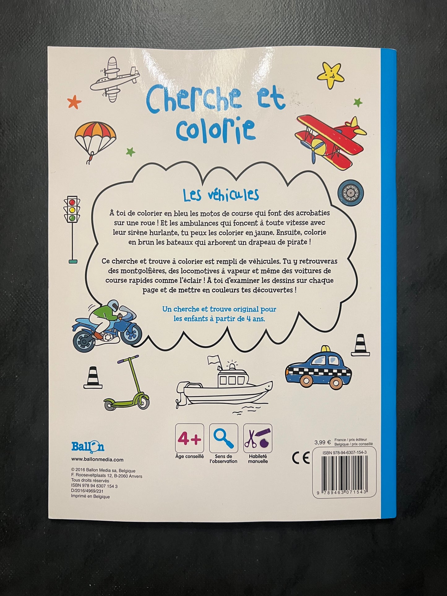 Cherche et colorie - les véhicules