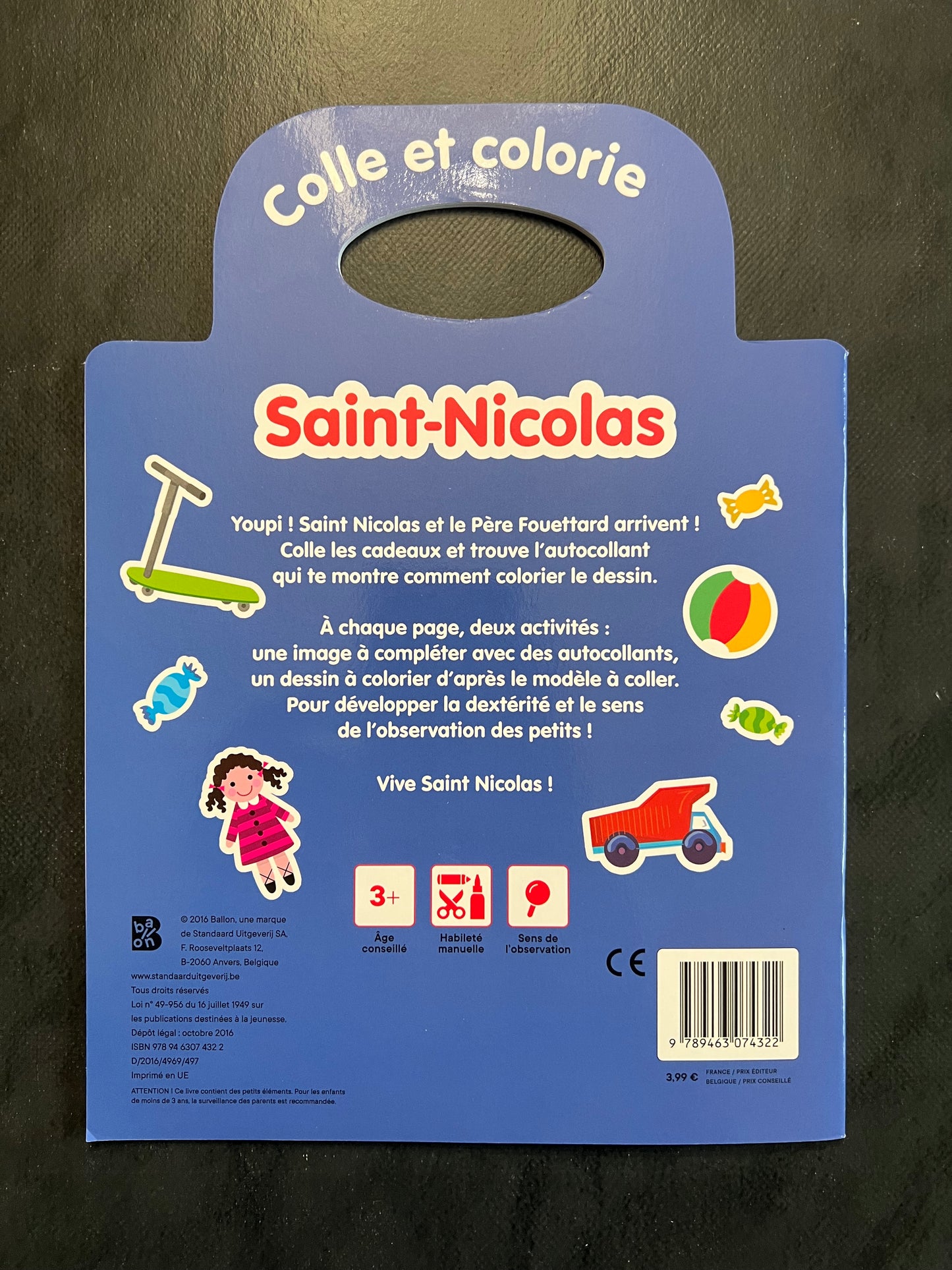 Colle et colorie - Saint-Nicolas