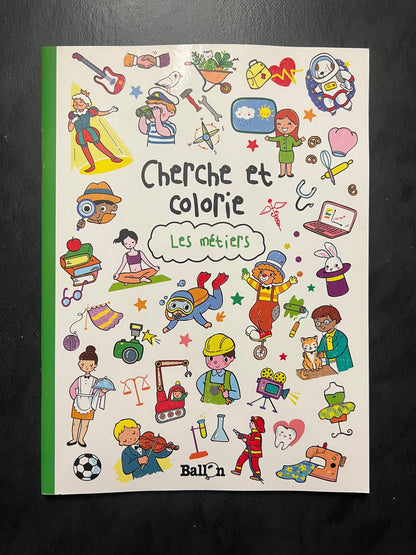 Cherche et colorie - les métiers
