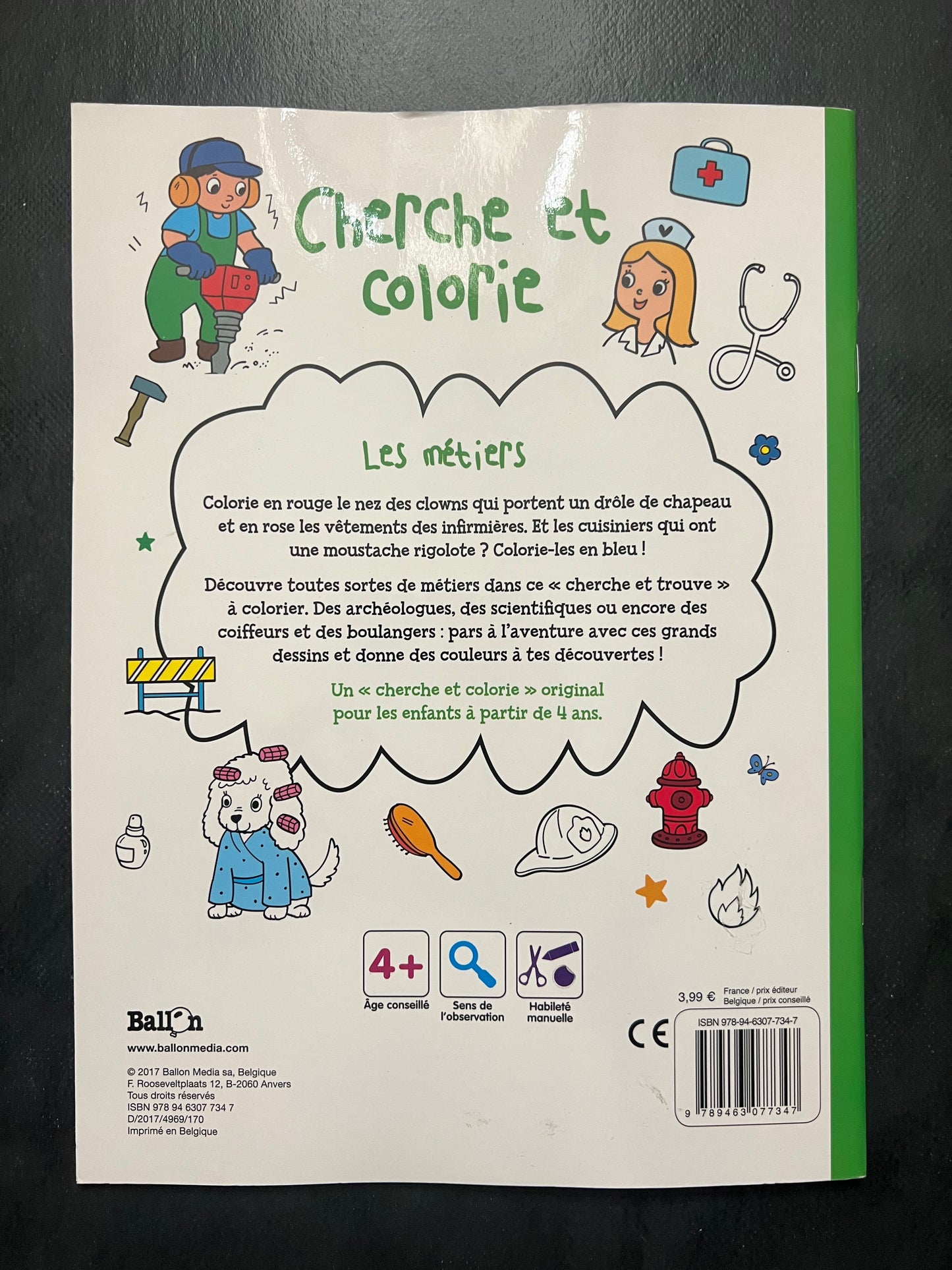 Cherche et colorie - les métiers