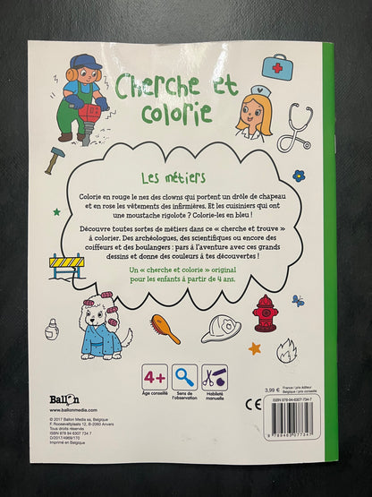 Cherche et colorie - les métiers