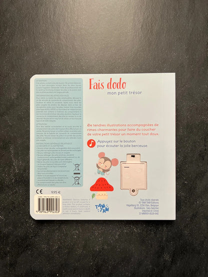 Livre sonore - fais dodo mon petit trésor