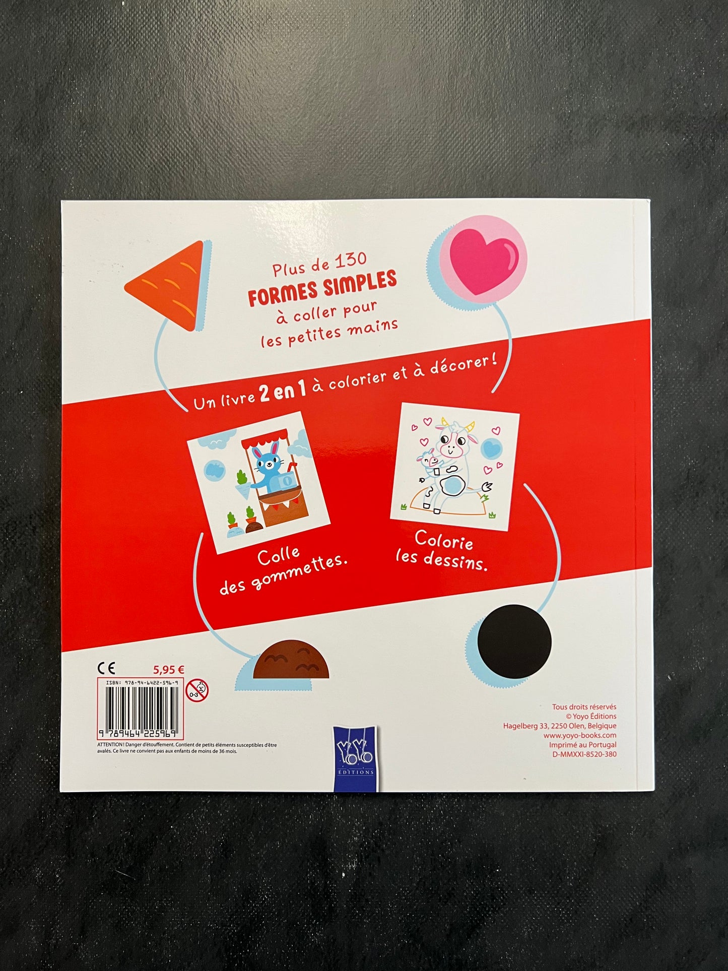 Je colle mes gommettes géantes et je colorie - 3 ans et plus