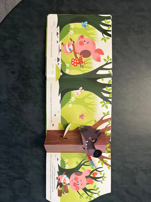 Livre en relief - les trois petits cochons