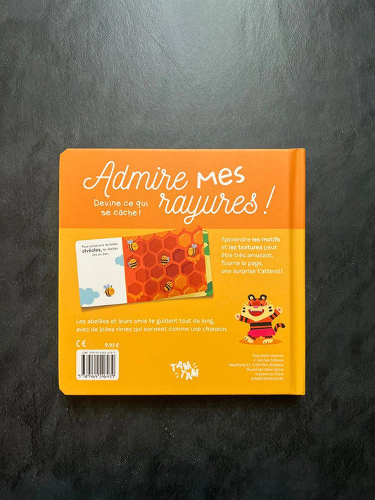 Livre devine qui se cache - admire mes rayures !