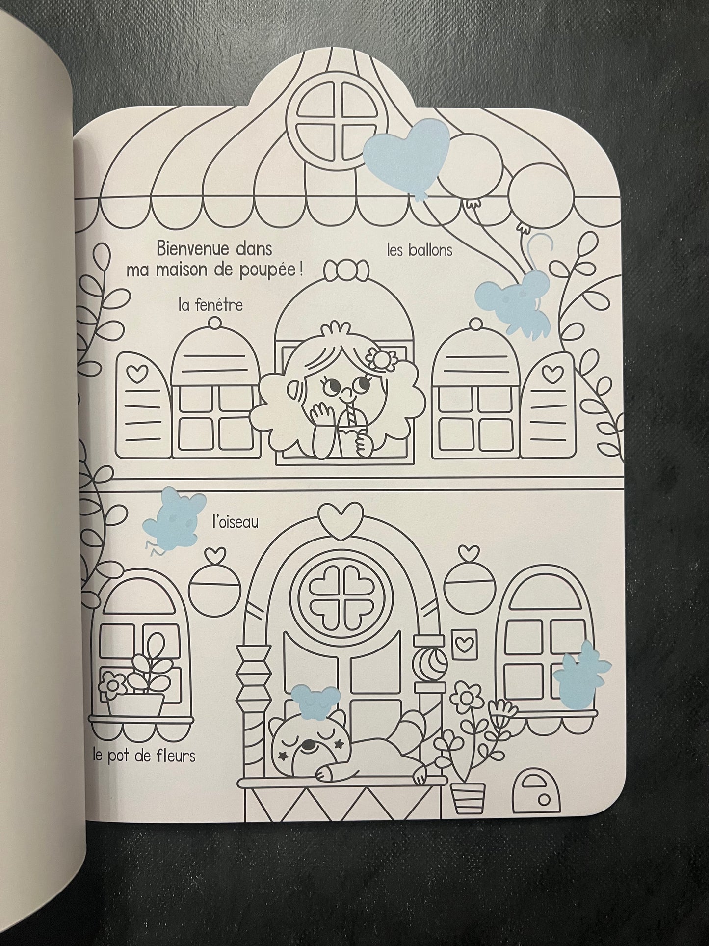 Mon imagier à coller et à colorier - la maison de poupée