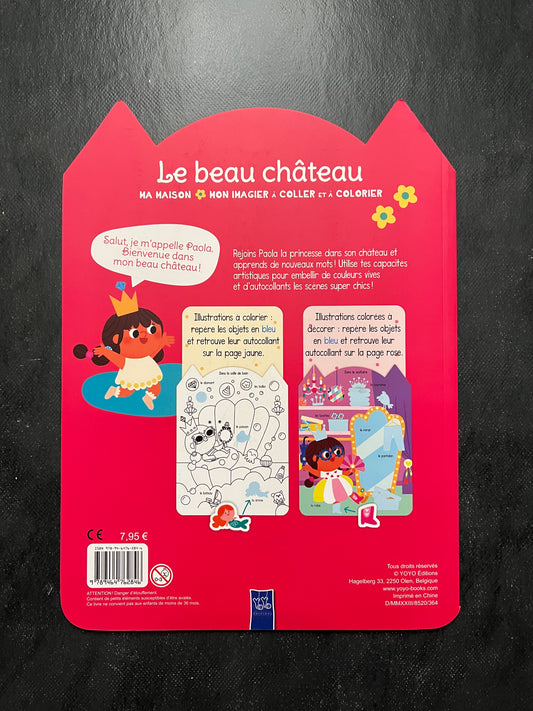 Mon imagier à coller et à colorier - le beau château