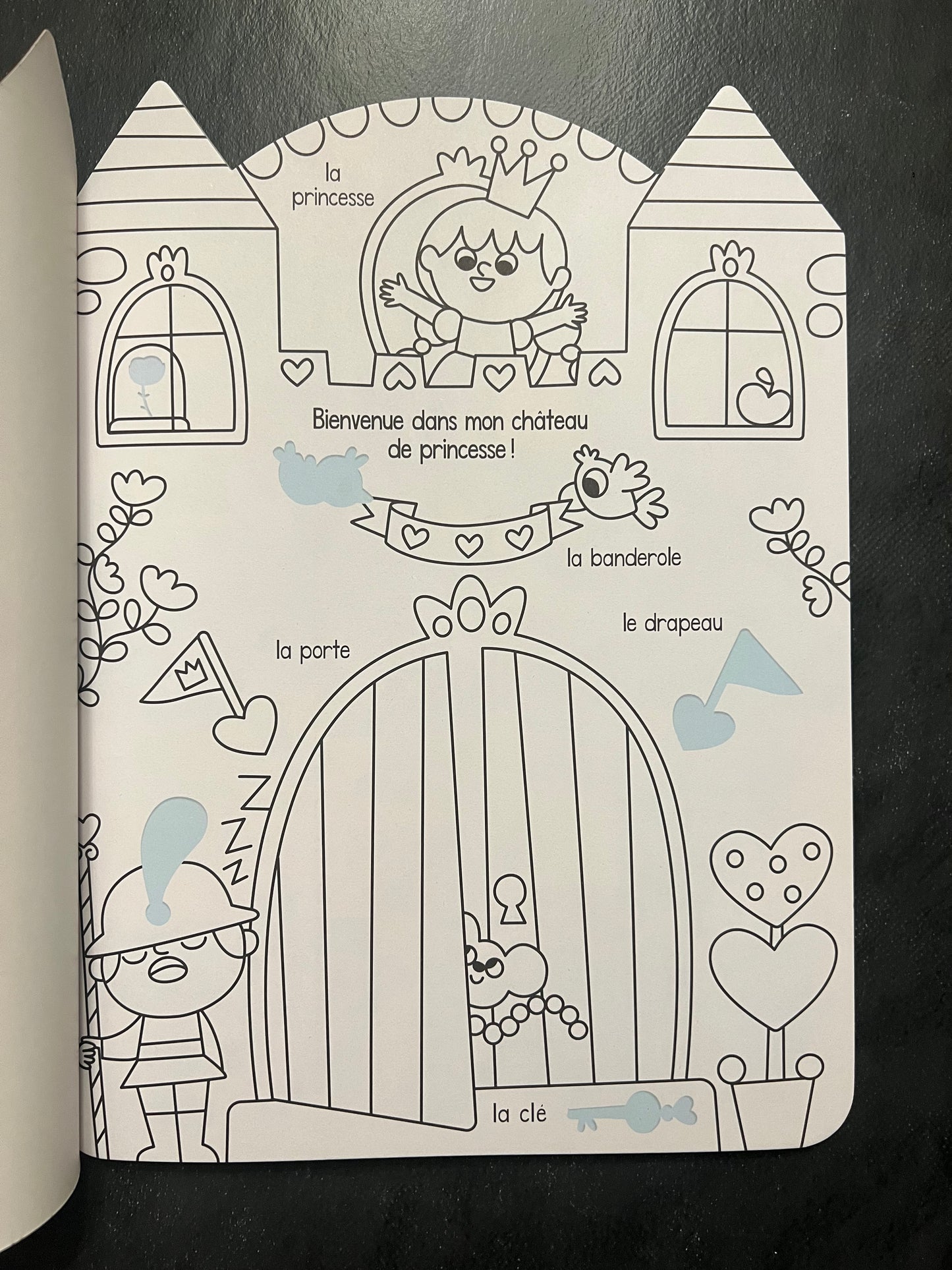 Mon imagier à coller et à colorier - le beau château