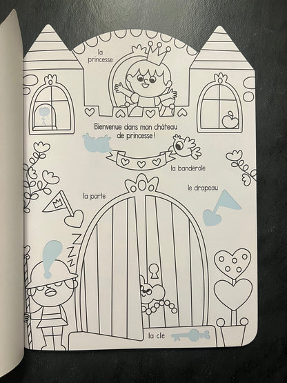 Mon imagier à coller et à colorier - le beau château