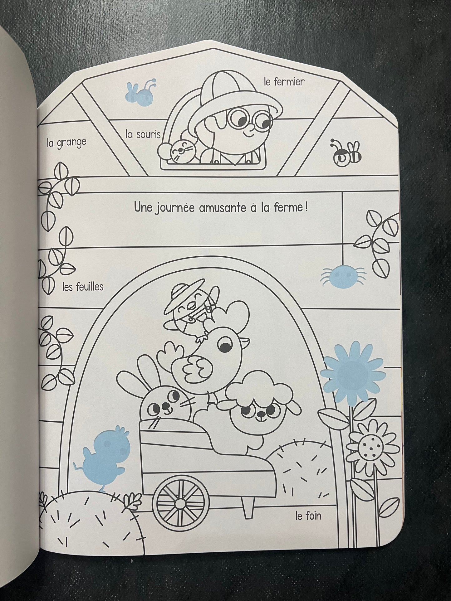 Mon imagier à coller et à colorier - la jolie ferme