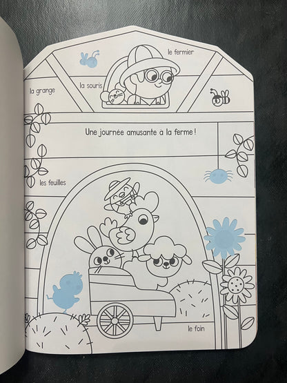 Mon imagier à coller et à colorier - la jolie ferme