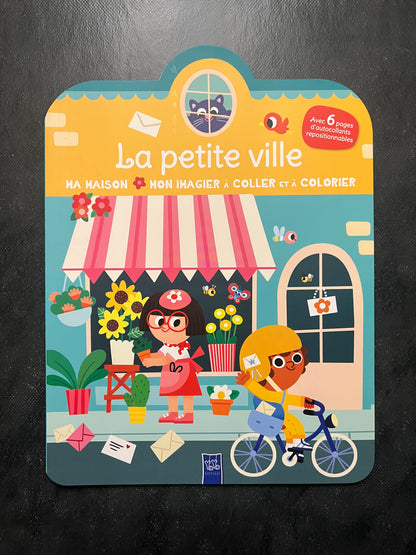Mon imagier à coller et à colorier - la petite ville