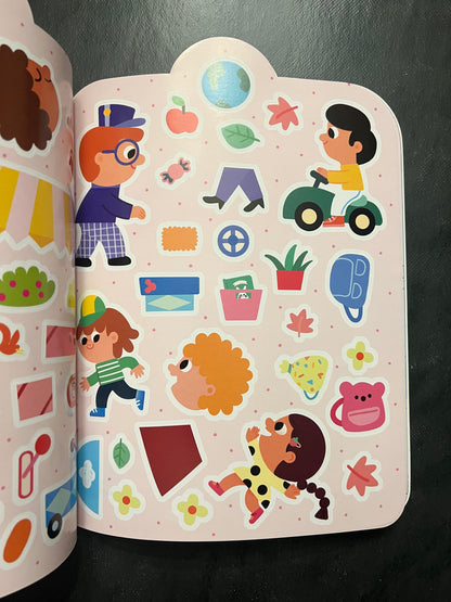 Mon imagier à coller et à colorier - la petite ville