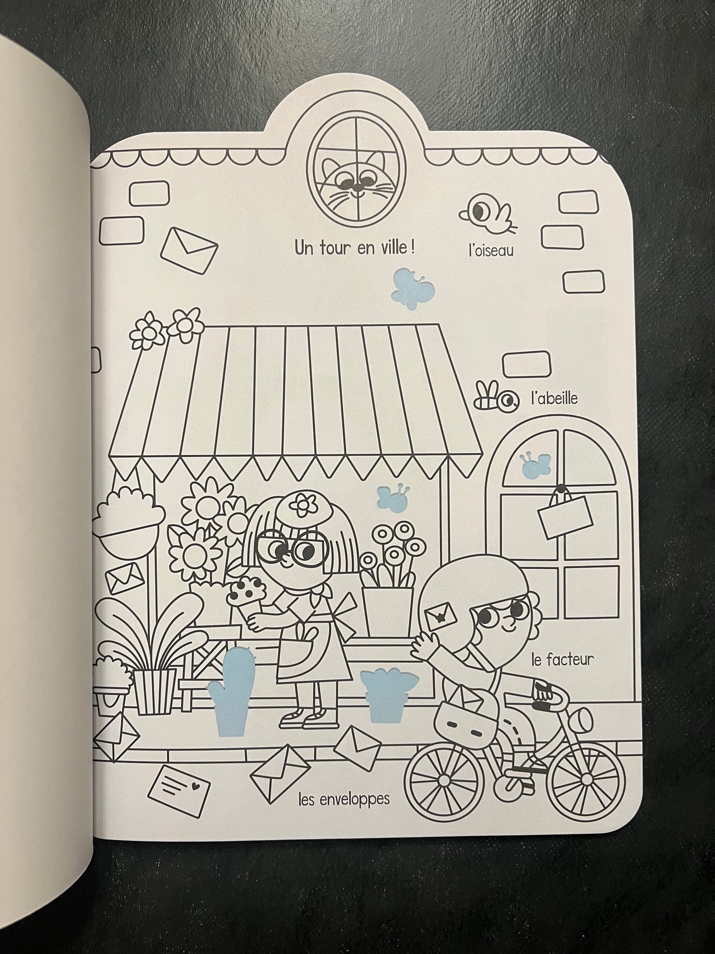 Mon imagier à coller et à colorier - la petite ville